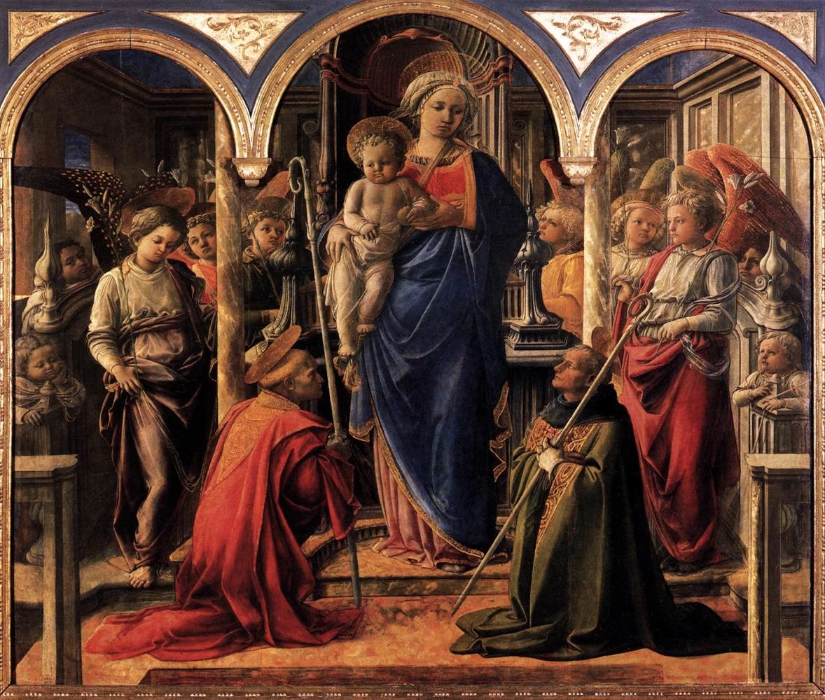 Pala Barbadori. Madonna col Bambino, San Frediano e Sant'Agostino - Louvre, Parigi